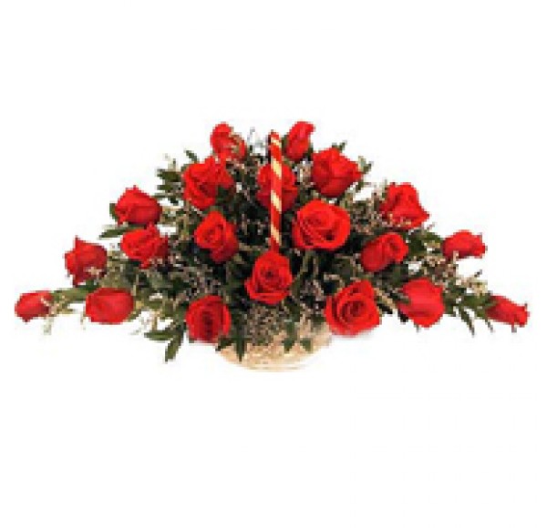 Delightful 24 Archangelic Red Roses Arrangement